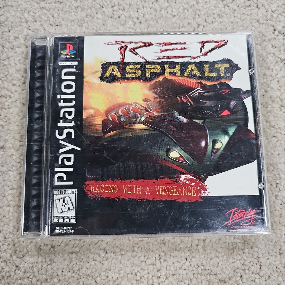 Red Asphalt Sony PlayStation 1 PS1 CIB Complete Authentic